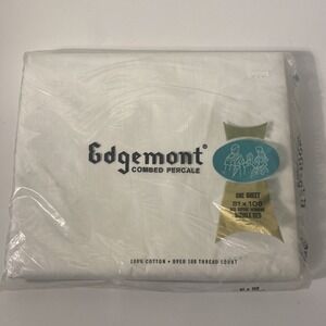 Vintage Edgemont Combed Percale Double Bed 81x108 Flat Sheet White